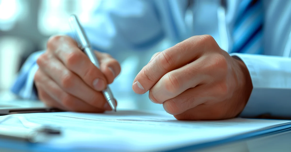 Médica comparando dois documentos lado a lado em consultório com estetoscópio sobre papelada do DAS